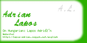 adrian lapos business card